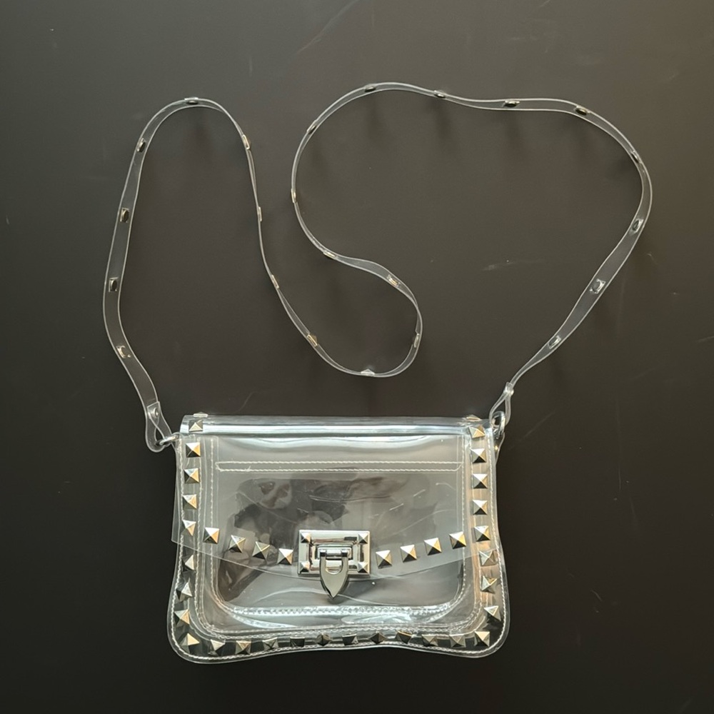 Clear shoulder purse